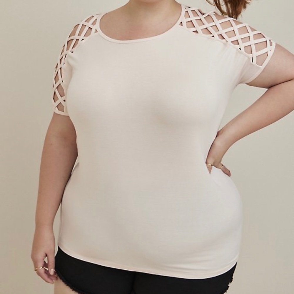 Torrid Lovesick Caged Shoulder Top